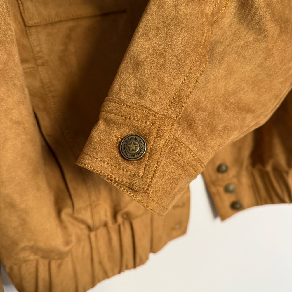 NWOT - PRINCESS POLLY - Ristretto Faux Suede Bomber Jacket - Picture 8 of 9